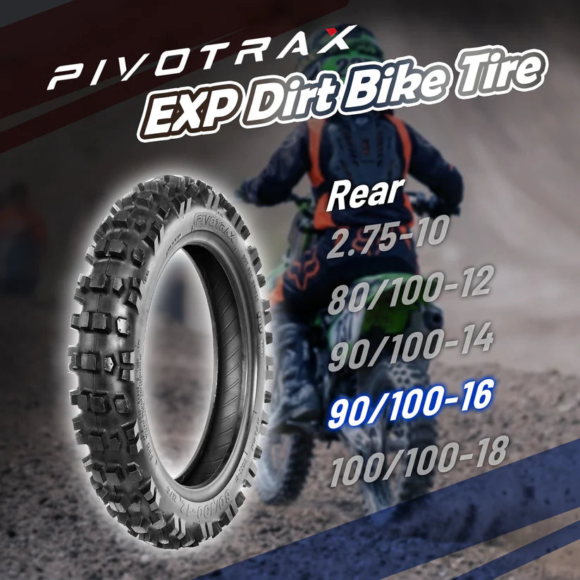 Pivotrax EXP Rear Dirt Bike Tire | Pit Bikes, E-Motos and Motocross