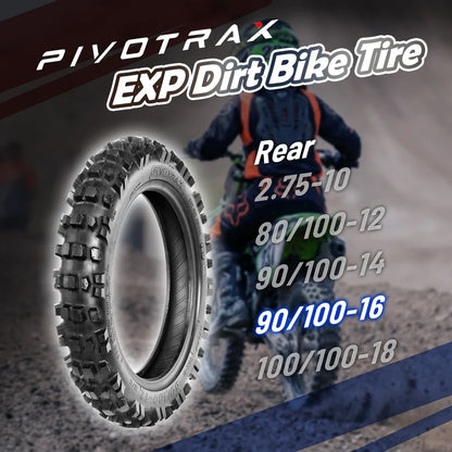 Pivotrax EXP Rear Dirt Bike Tire | Pit Bikes, E-Motos and Motocross