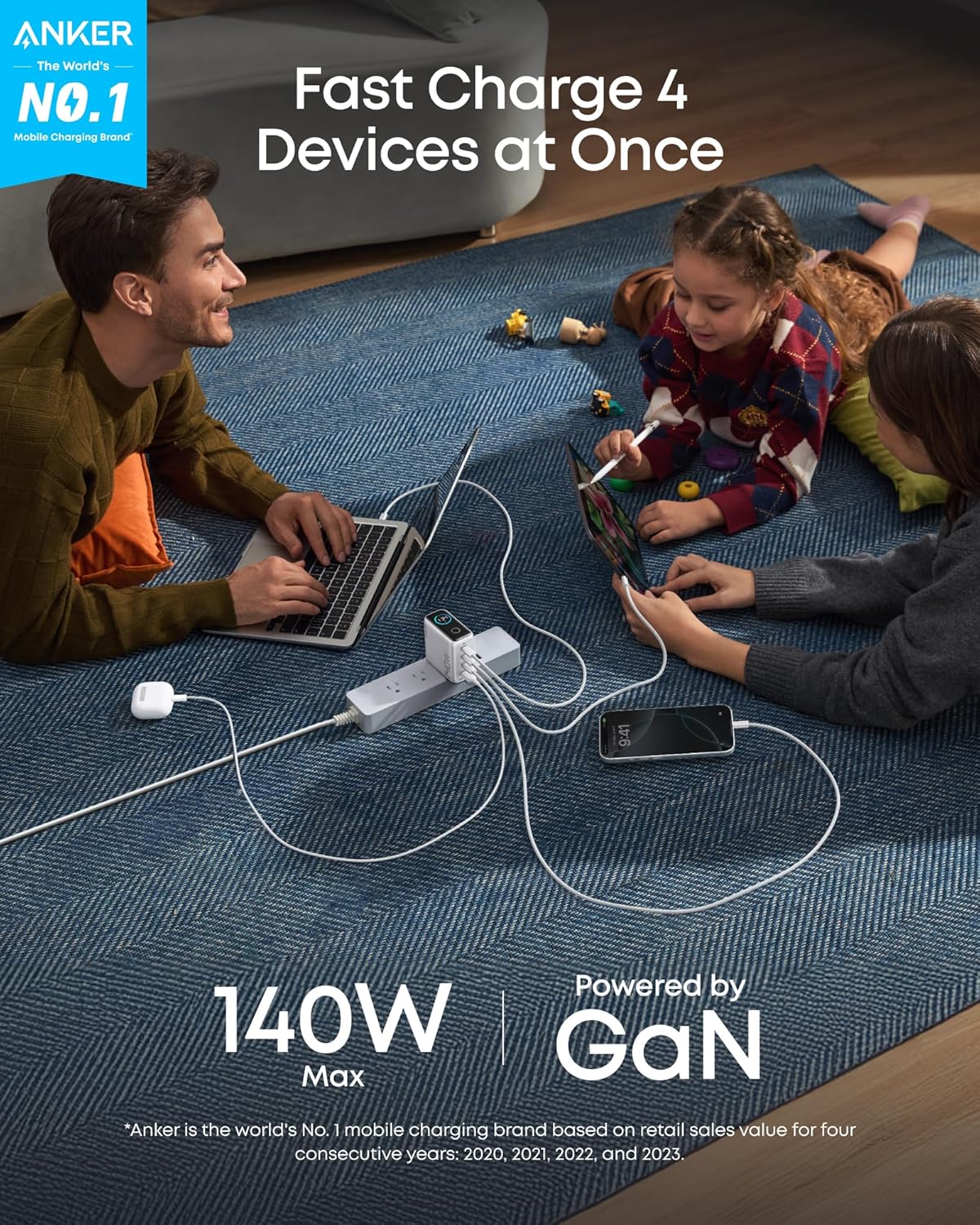 Anker Laptop Power Bank 25K, 165W with Built-In Cables | Laptops & Ride-Day Electronics