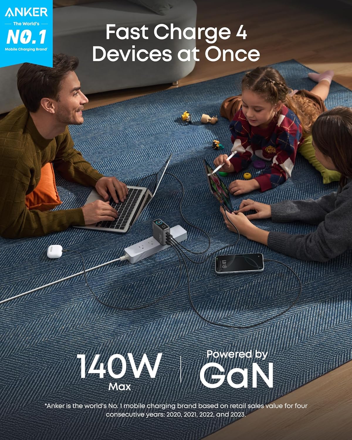 Anker Laptop Power Bank 25K, 165W with Built-In Cables | Laptops & Ride-Day Electronics