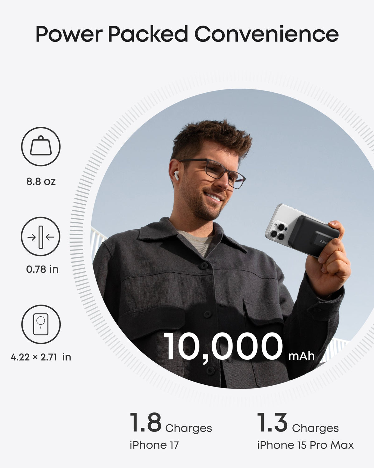 Anker MagGo Power Bank 10K, 15W | Qi2 Wireless Charging