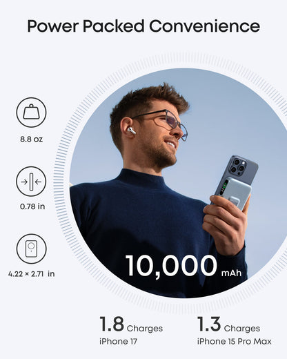 Anker MagGo Power Bank 10K, 15W | Qi2 Wireless Charging