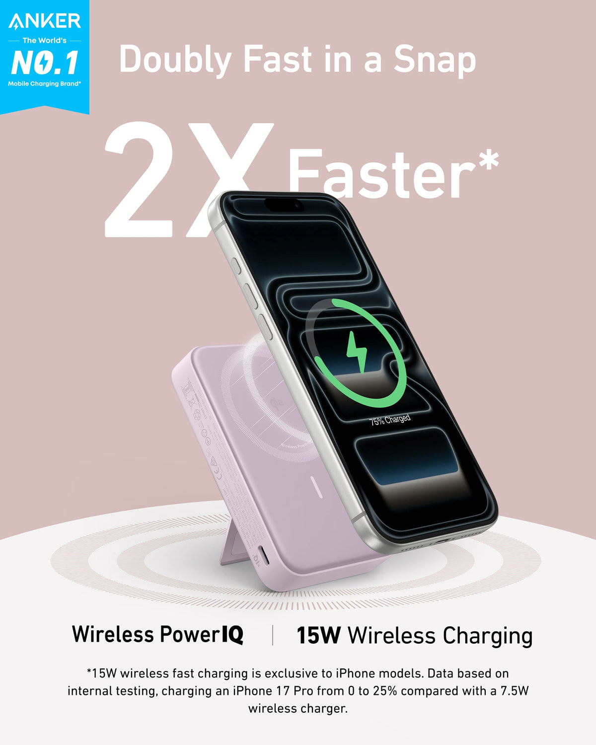 Anker MagGo Power Bank 10K, 15W | Qi2 Wireless Charging