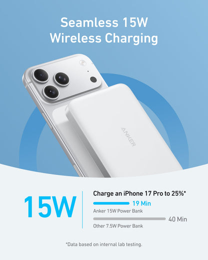 Anker MagGo Slim Power Bank 10K | iPhone & Compatible USB-C Devices