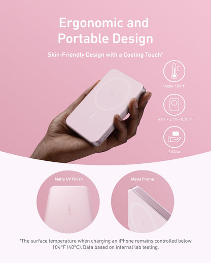 Anker MagGo Slim Power Bank 10K | iPhone & Compatible USB-C Devices