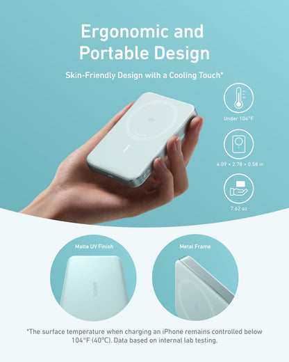 Anker MagGo Slim Power Bank 10K | iPhone & Compatible USB-C Devices