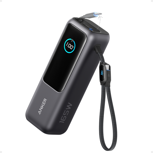 Anker Laptop Power Bank 25K, 165W with Built-In Cables | Laptops & Ride-Day Electronics
