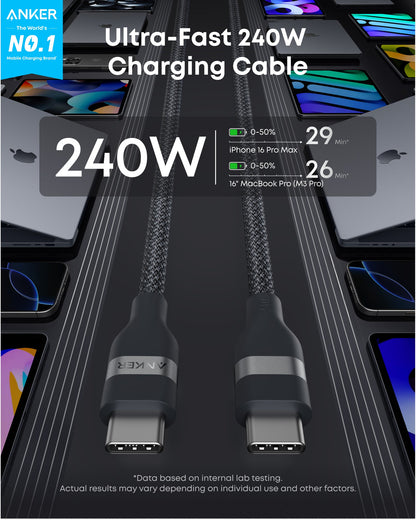 Anker Laptop Power Bank 25K, 165W with Built-In Cables | Laptops & Ride-Day Electronics