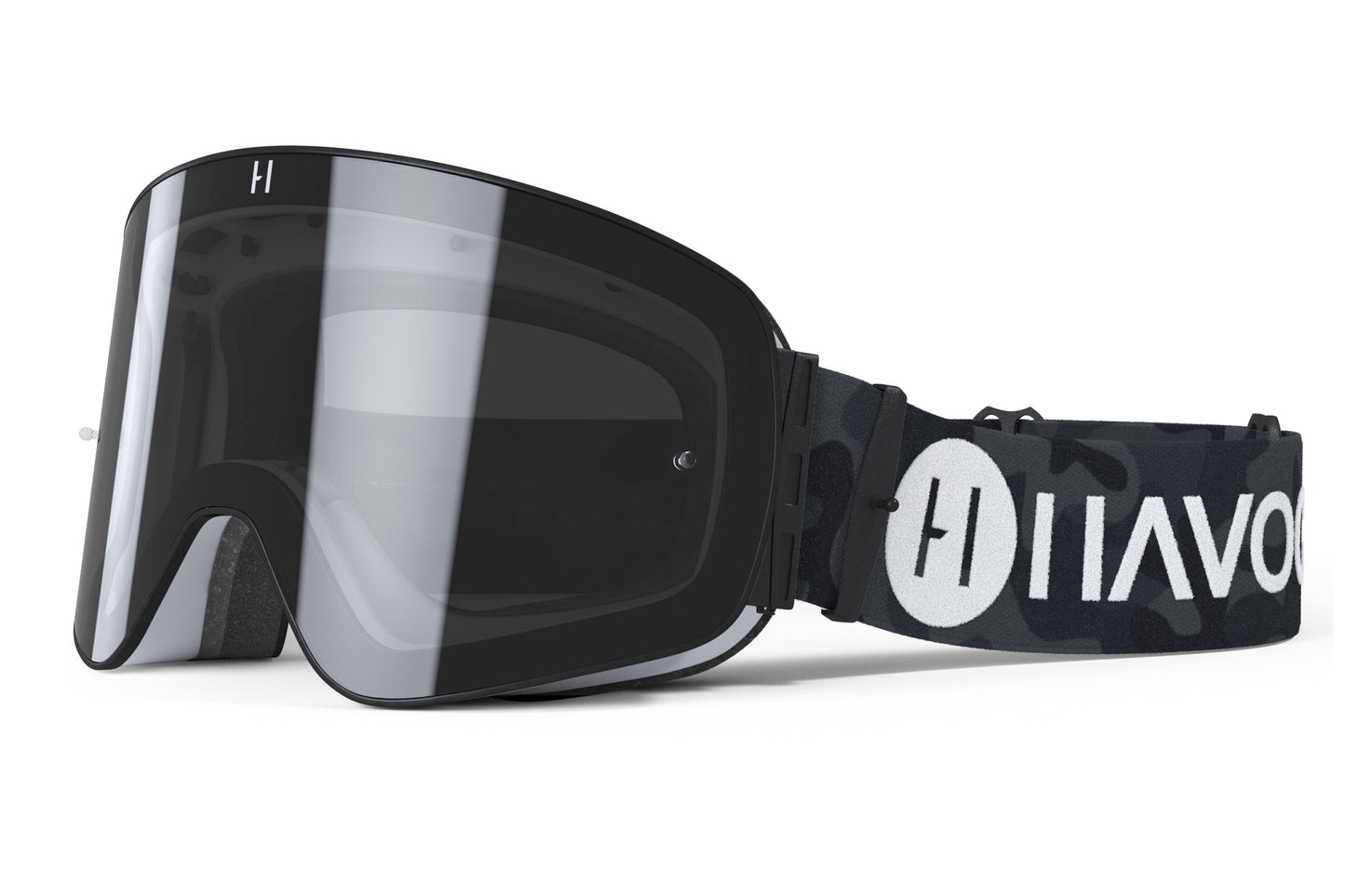 Black Camo Infinity Goggles | Havoc Black, Smoke and White | Off-Road and Motocross Riders