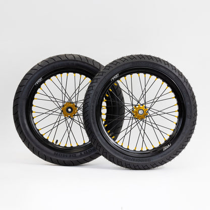 Rippin Moto Blackline RTR Supermoto Wheelset | E Ride Pro 3.0, 4.0 & SR