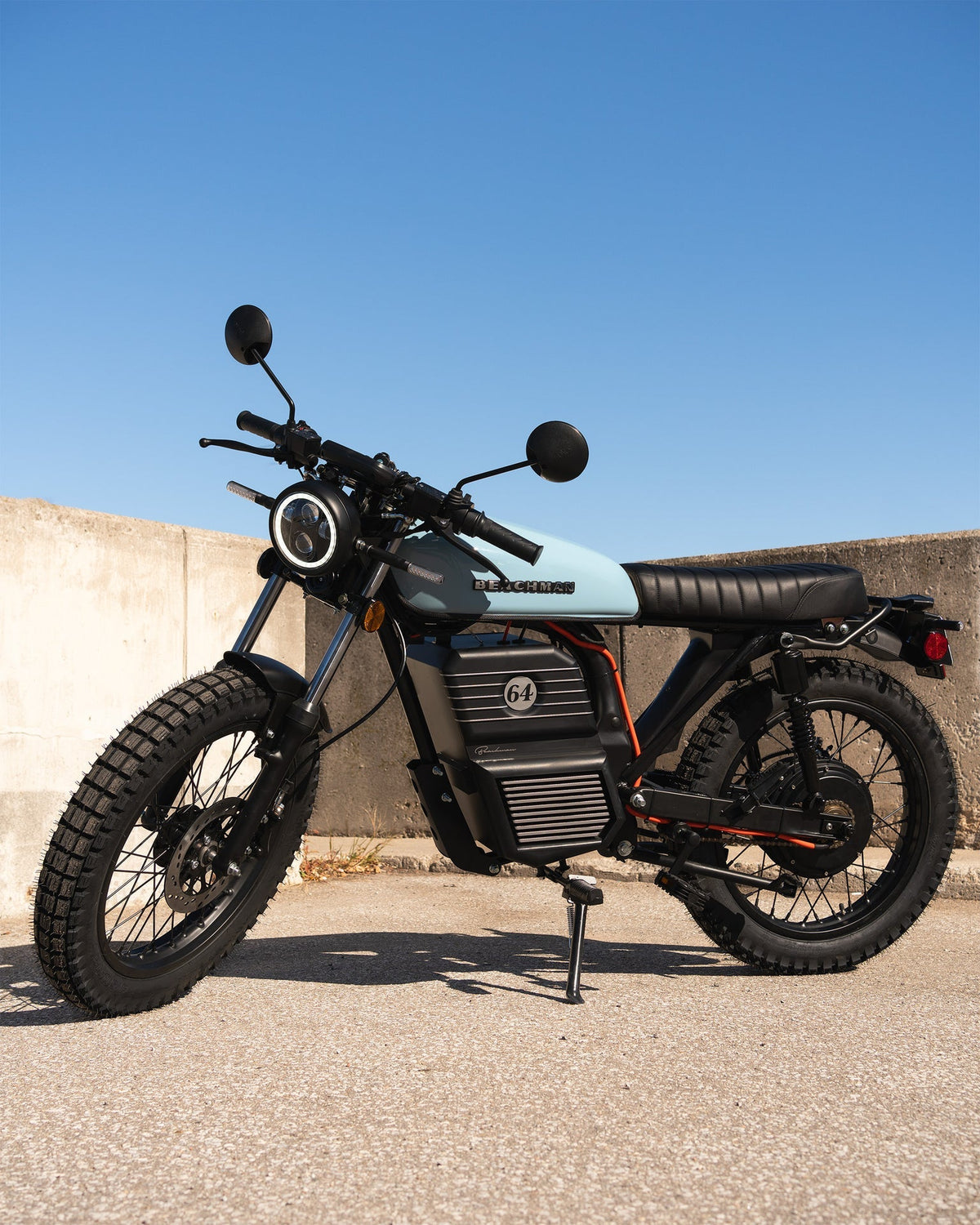 Beachman '64 Electric Cafe Racer (LSM) | 72V 50Ah Street Legal Electric Motorcycle