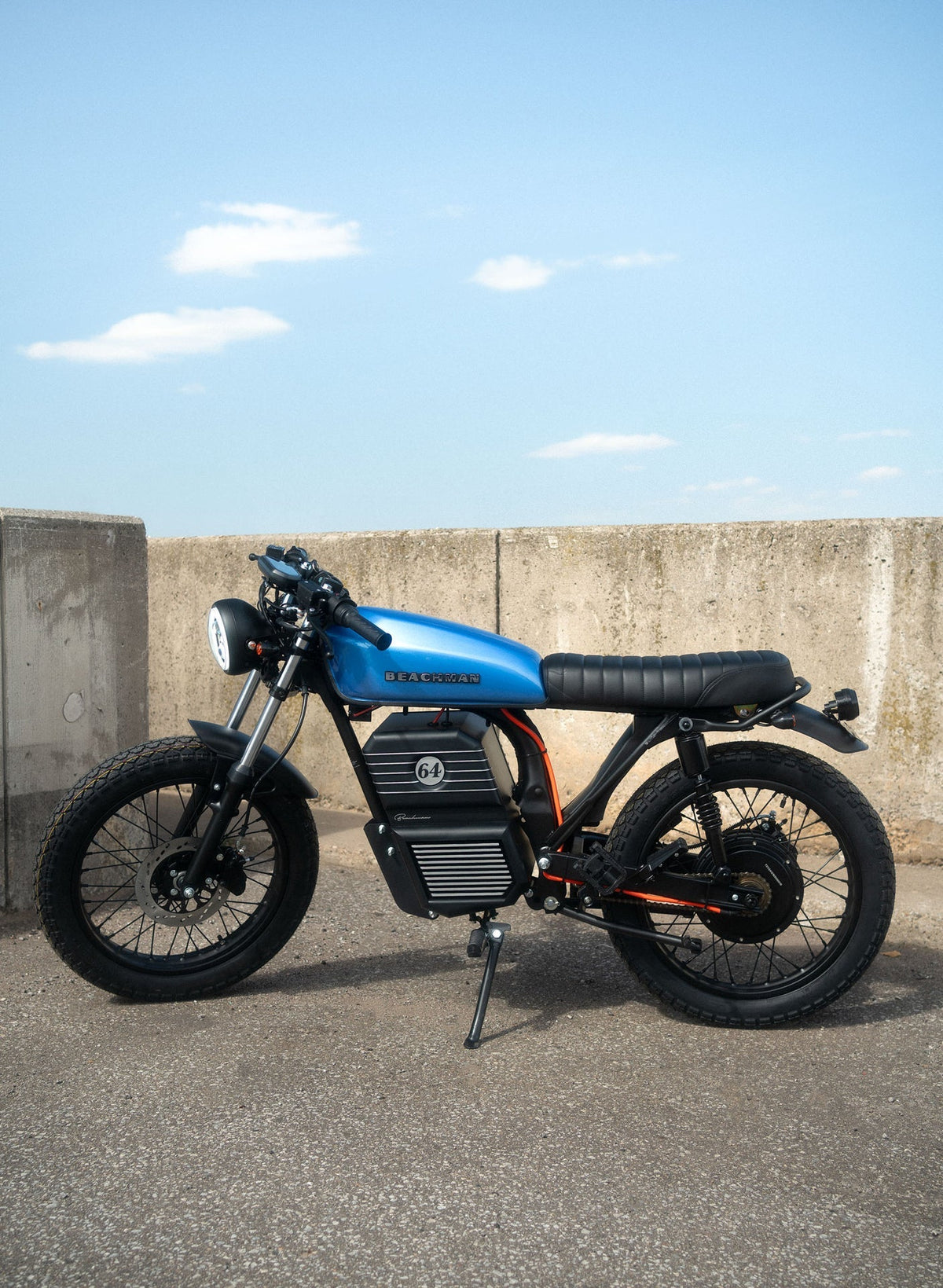 Beachman '64 Electric Cafe Racer (LSM) | 72V 50Ah Street Legal Electric Motorcycle
