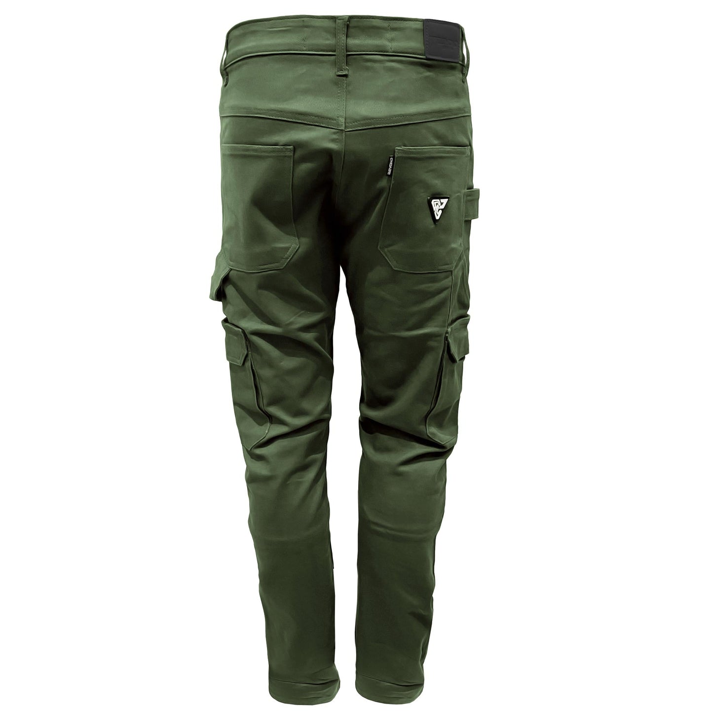 Straight Leg Cargo Pants - Army Green with Pads - REVRides