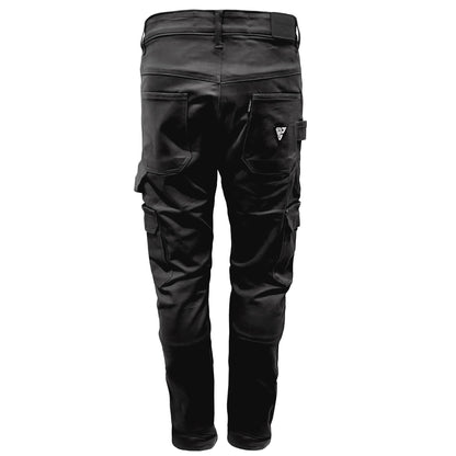 Straight Leg Cargo Pants - Black with Pads - REVRides