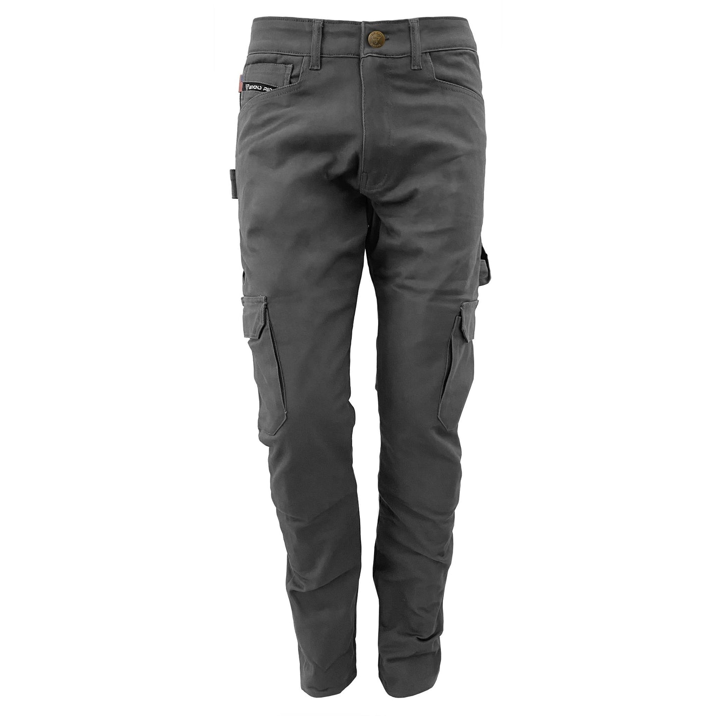 Straight Leg Cargo Pants - Gray with Pads - REVRides