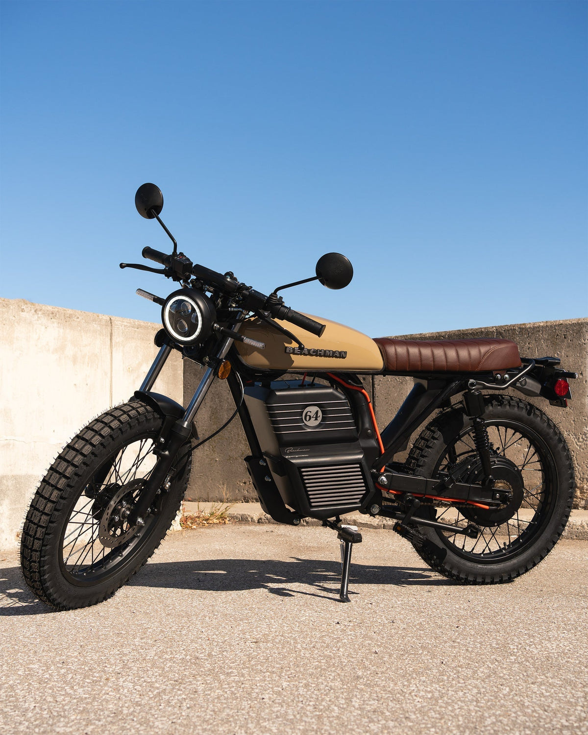 Beachman '64 Electric Cafe Racer (LSM) | 72V 50Ah Street Legal Electric Motorcycle