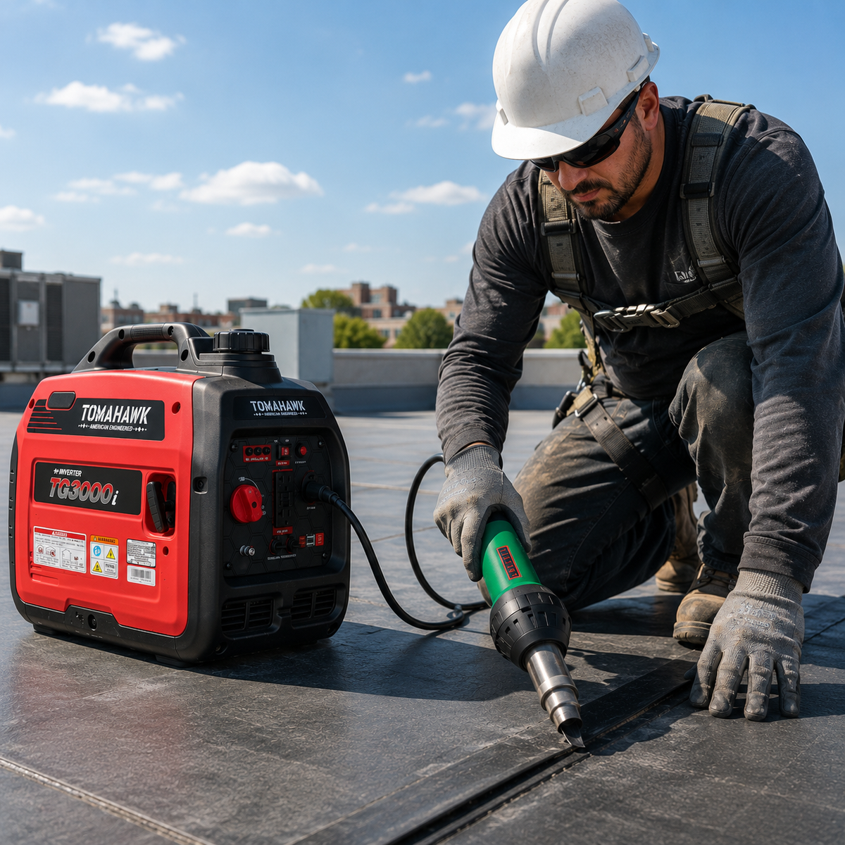 Tomahawk TG3000i 3000W Inverter Generator | Super Quiet E-Moto Charging, & Backup Power