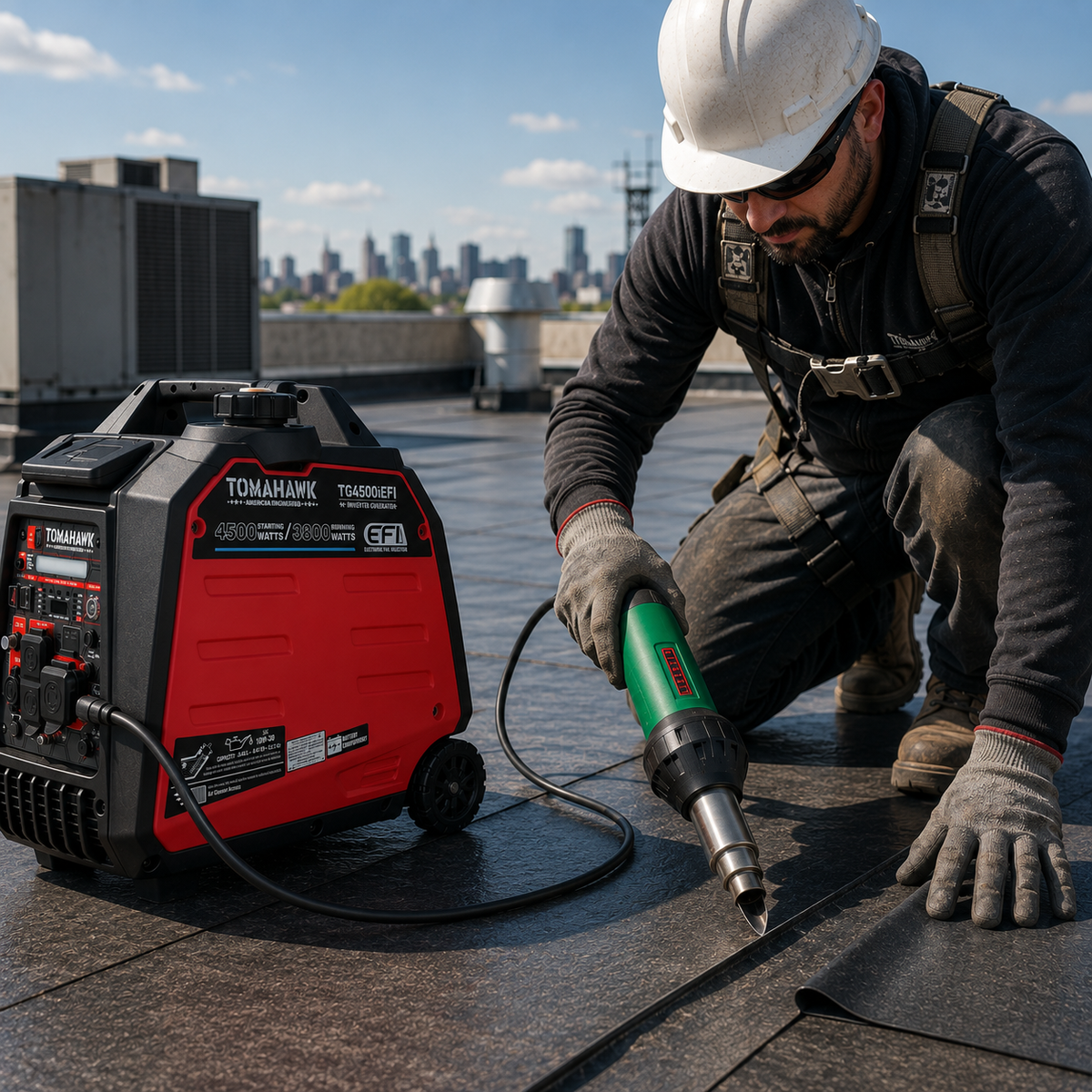 Tomahawk TG4500iEFI 4500W EFI Inverter Generator | E-Moto Charging & Backup Power