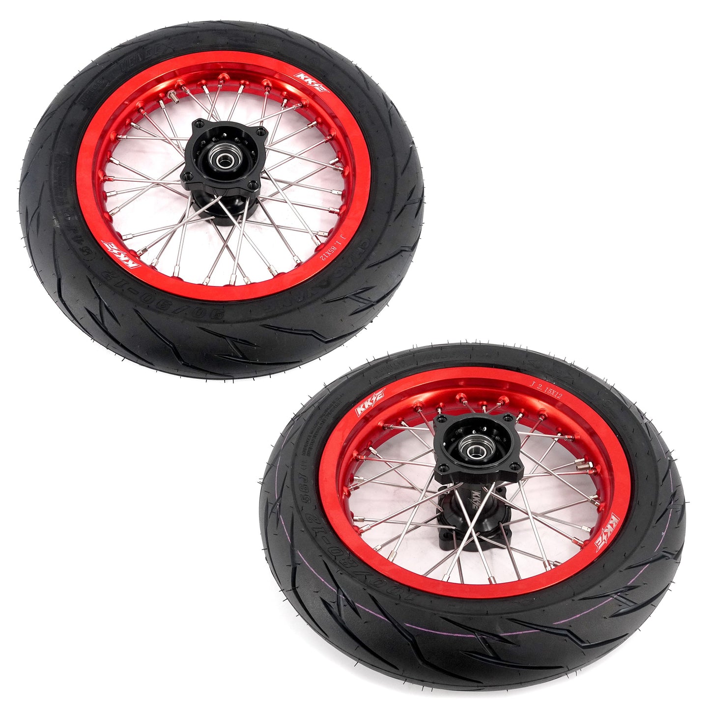 12-Inch Mini Super moto Wheel Kit with Tires | By KKE | For Rawrr Mantis X E-Moto