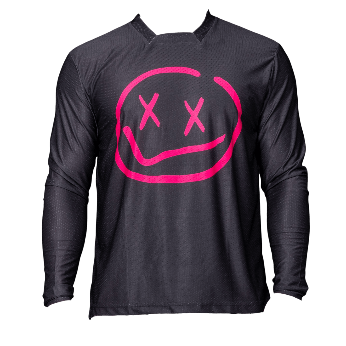 Numbskull Menace Moto/MTB Jersey 2.0: Black/Pink | Technical Riding Jersey