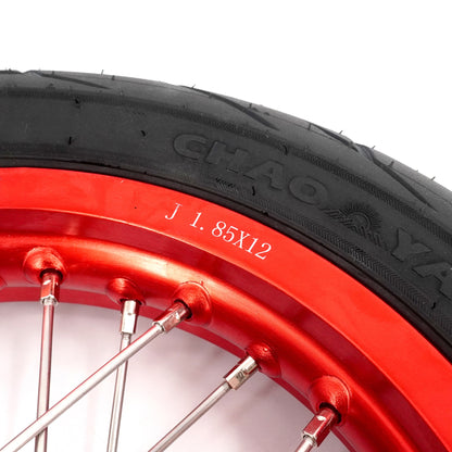 12-Inch Mini Super moto Wheel Kit with Tires | By KKE | For Rawrr Mantis X E-Moto