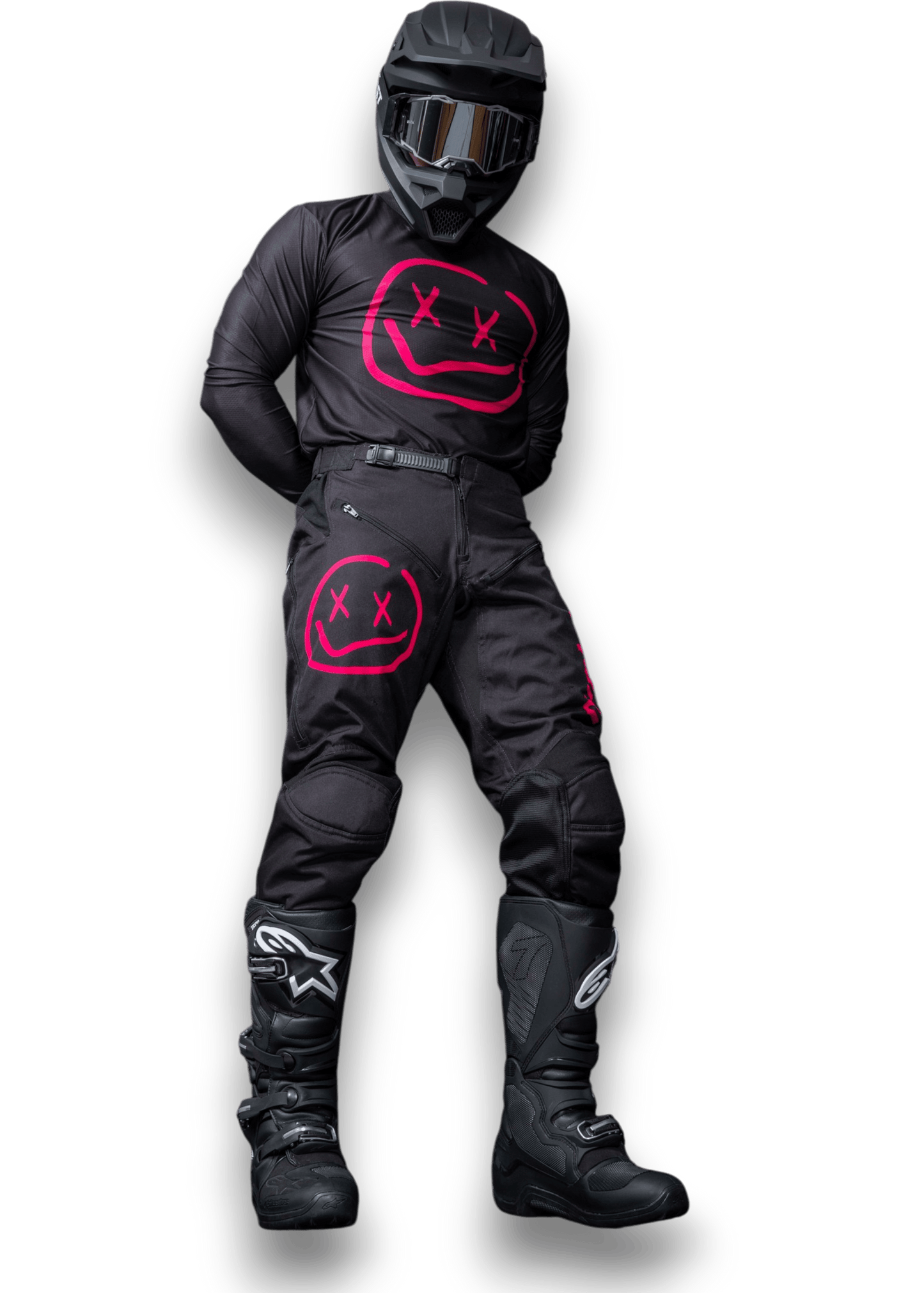 Numbskull Menace Moto Pant 2.0: Black/Pink | Technical Riding Pants