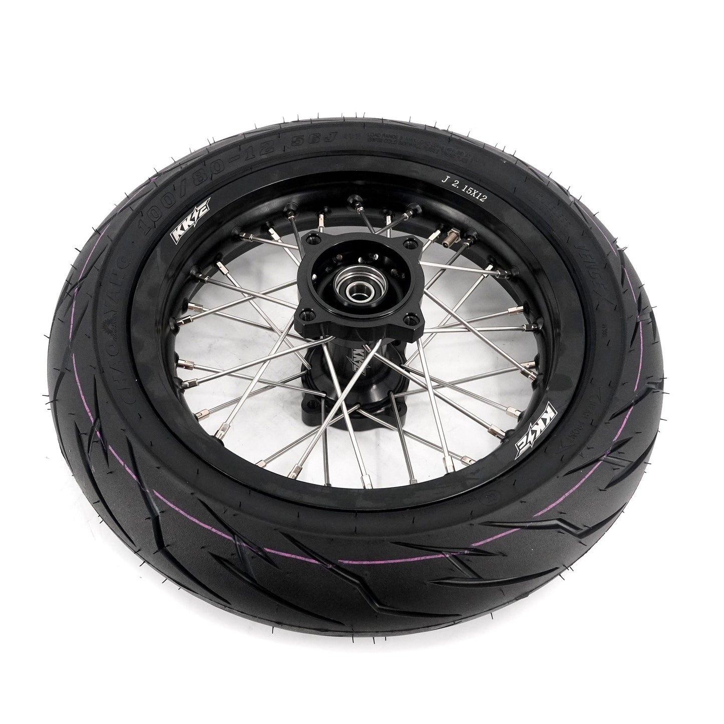 KKE 1.85*12’‘ & 2.15*12’‘ E-Bike Mini Wheels Kit with Tires Fit For Rawrr Mantis X 2024-2025 Black
