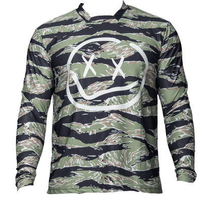 Numbskull Menace Moto/MTB Jersey 2.0: Green Tiger | Technical Riding Jersey
