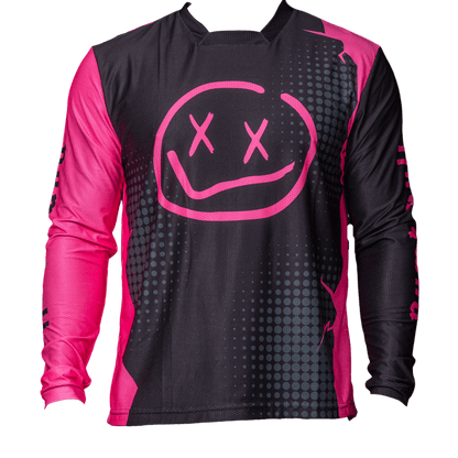 Numbskull Menace Moto/MTB Jersey 2.0: Neon Pink | Technical Riding Jersey