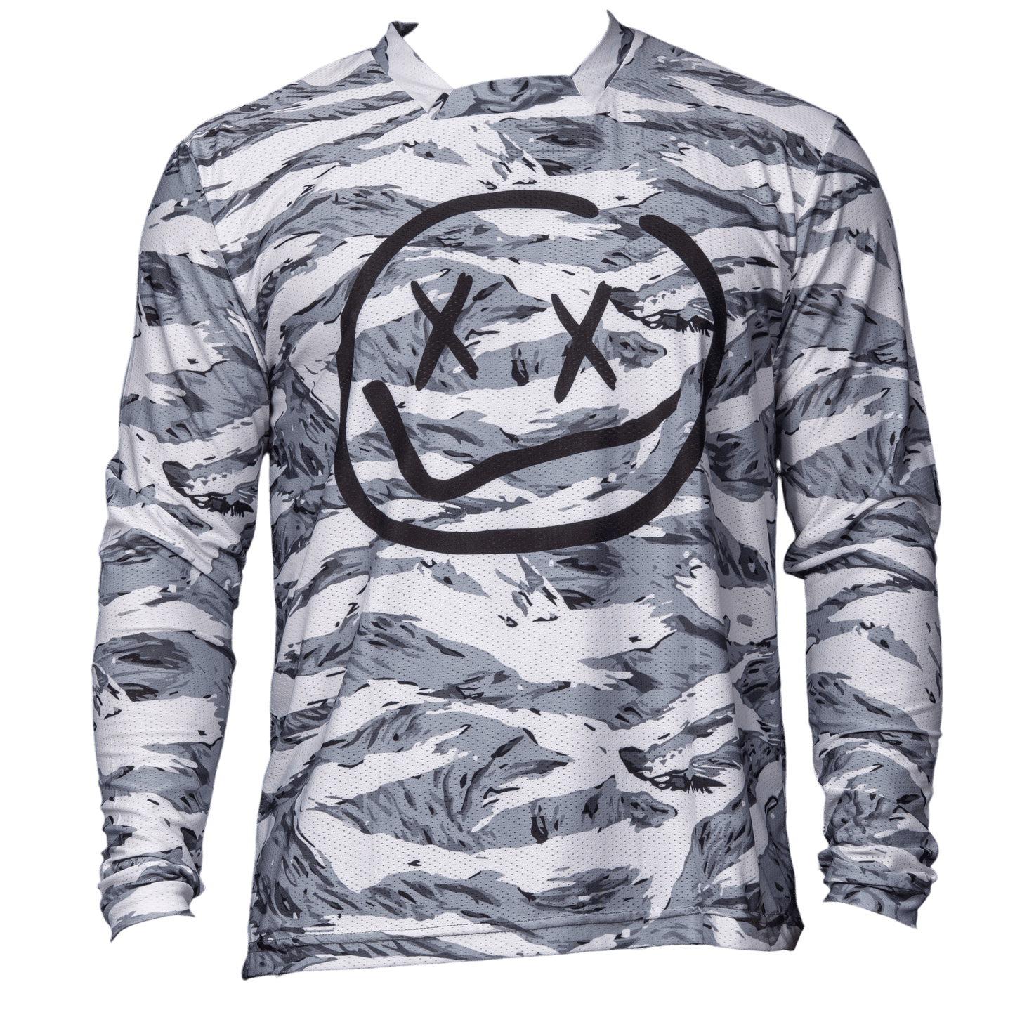Numbskull Menace Moto/MTB Jersey 2.0: White Tiger | Technical Riding Jersey