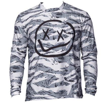 Numbskull Menace Moto/MTB Jersey 2.0: White Tiger | Technical Riding Jersey