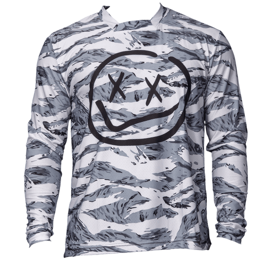 Numbskull Menace Moto/MTB Jersey 2.0: White Tiger | Technical Riding Jersey