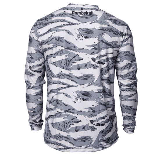 Numbskull Menace Moto/MTB Jersey 2.0: White Tiger | Technical Riding Jersey