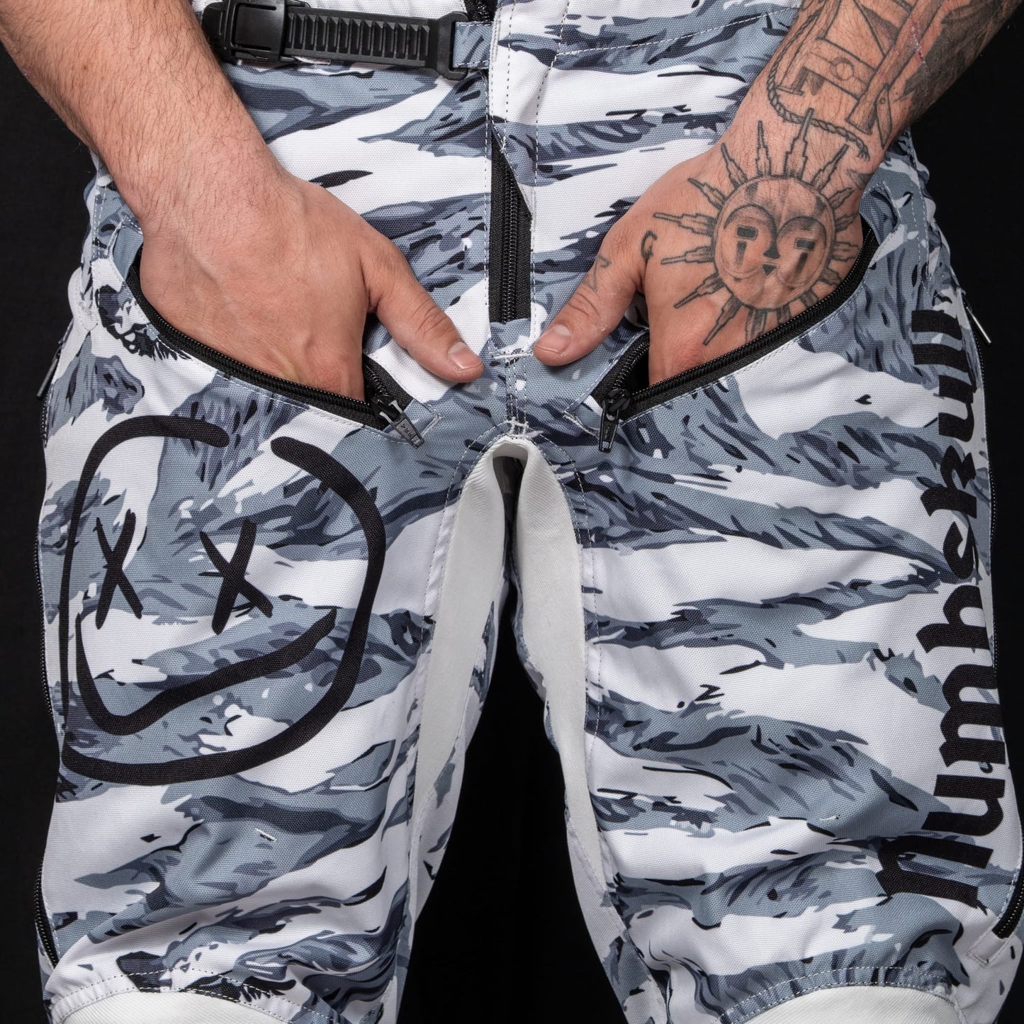 Numbskull Menace Moto Pant 2.0: White Tiger | Technical Riding Pants