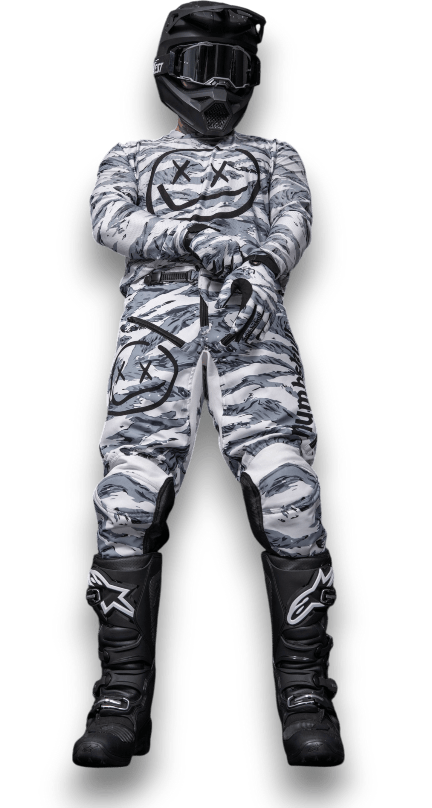 Numbskull Menace Moto Pant 2.0: White Tiger | Technical Riding Pants