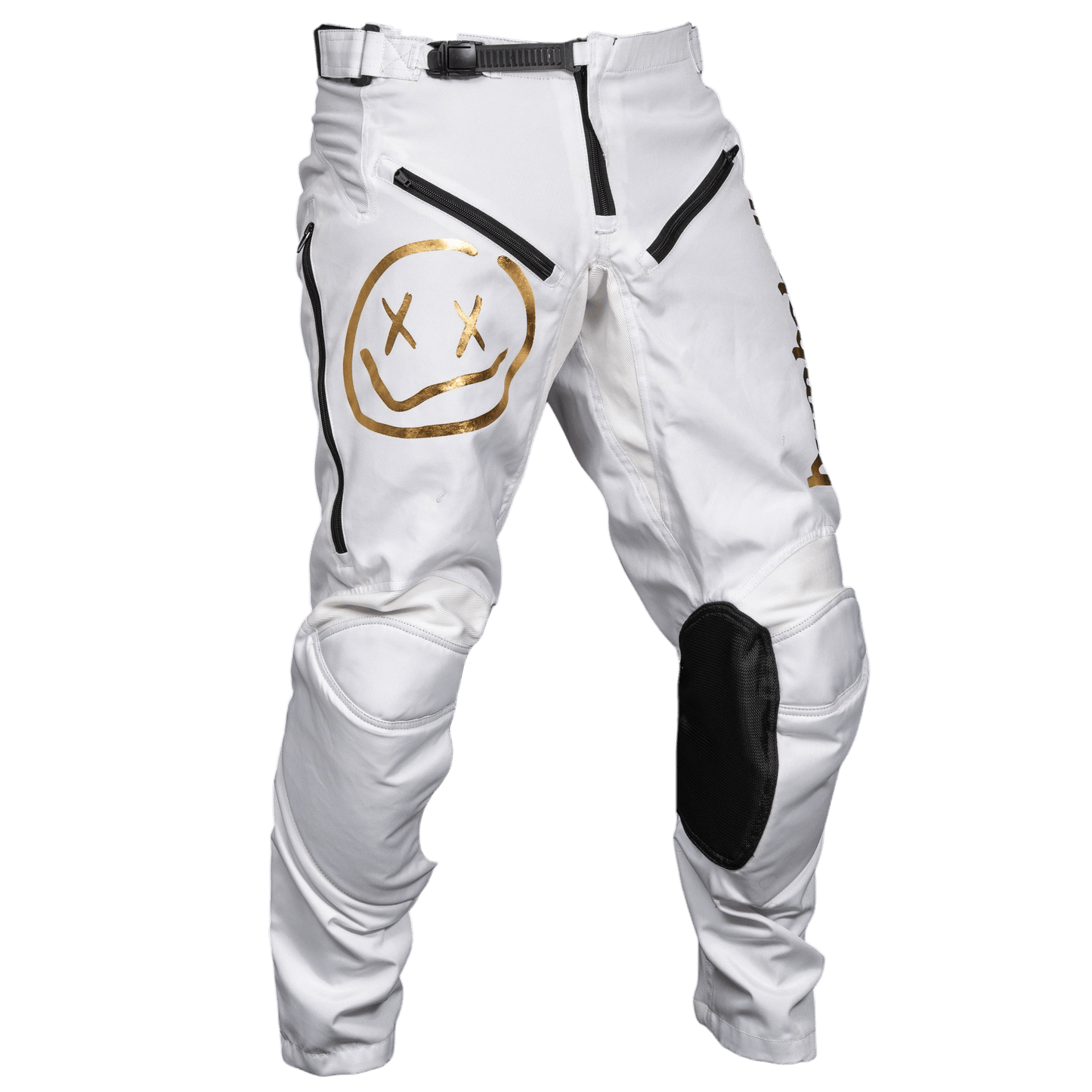 Numbskull Menace Moto Pant 2.0: White/Gold | Technical Riding Pants