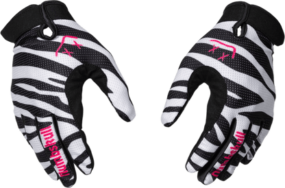 Menace Moto/MTB Gloves 2.0: Zebra