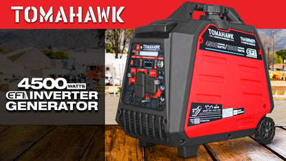 Tomahawk TG4500iEFI 4500W EFI Inverter Generator | E-Moto Charging & Backup Power