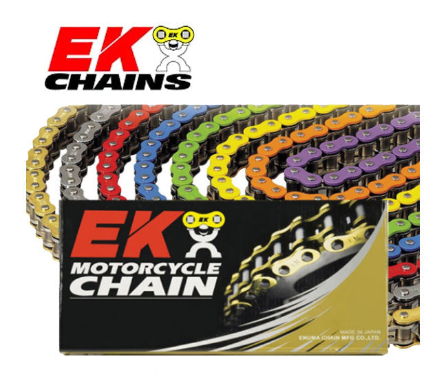 EK 520 MVXZ Quadra-X Ring Chain (Colors)  120 Link | For Electric and Street Motorcycles Colored Chain Built for Strength, Style