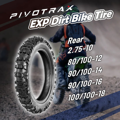 Pivotrax EXP Rear Dirt Bike Tire | Pit Bikes, E-Motos and Motocross