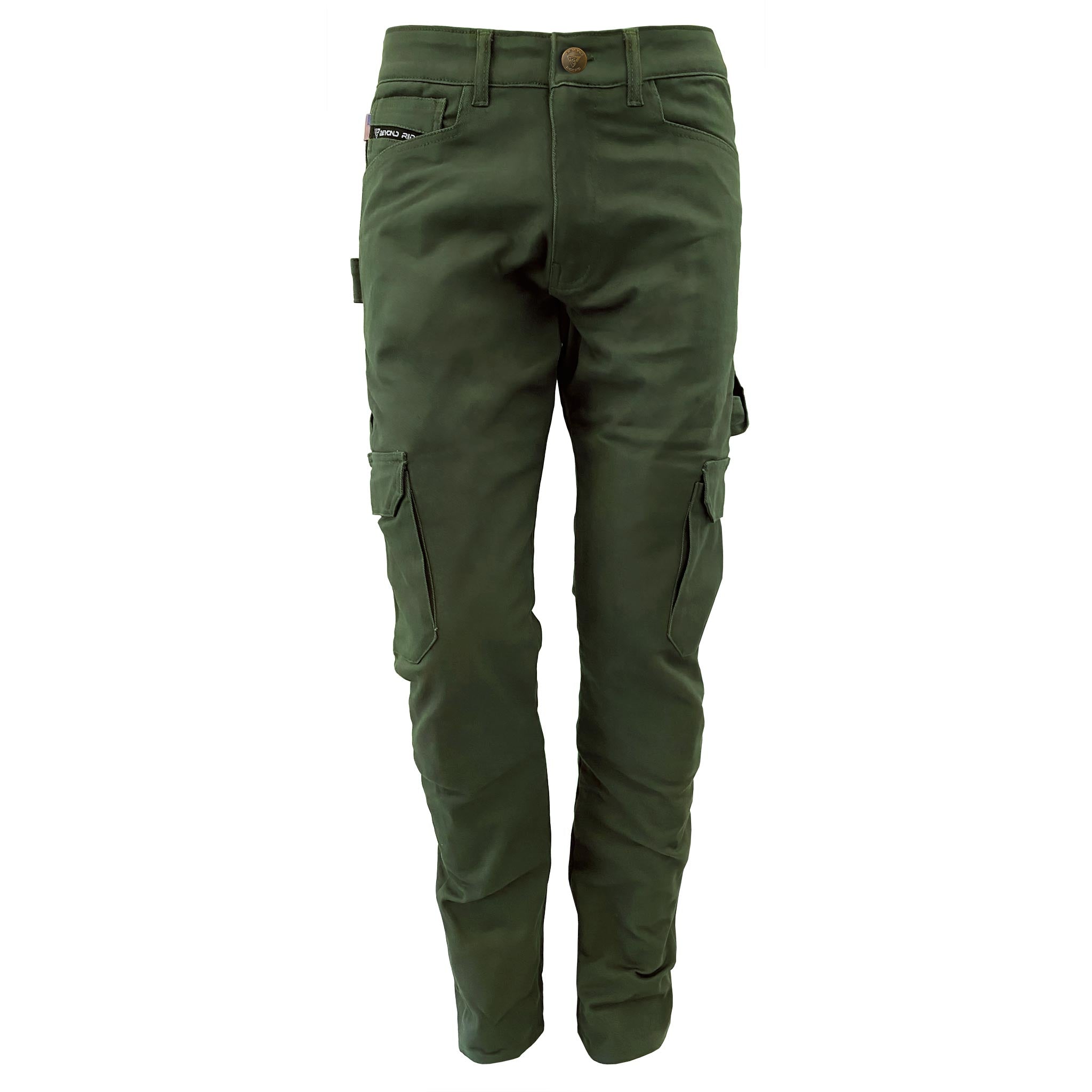 Straight Leg Cargo Pants - Army Green with Pads – REVRides