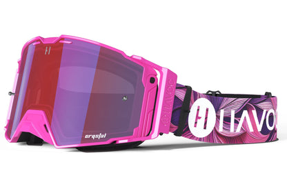 Helios Blossom Goggles | Havoc Flower Strap, Pink and Rose Crystal HD | Off-Road and Motocross Riders