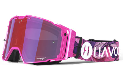 Helios Blossom Goggles | Havoc Flower Strap, Pink and Rose Crystal HD | Off-Road and Motocross Riders