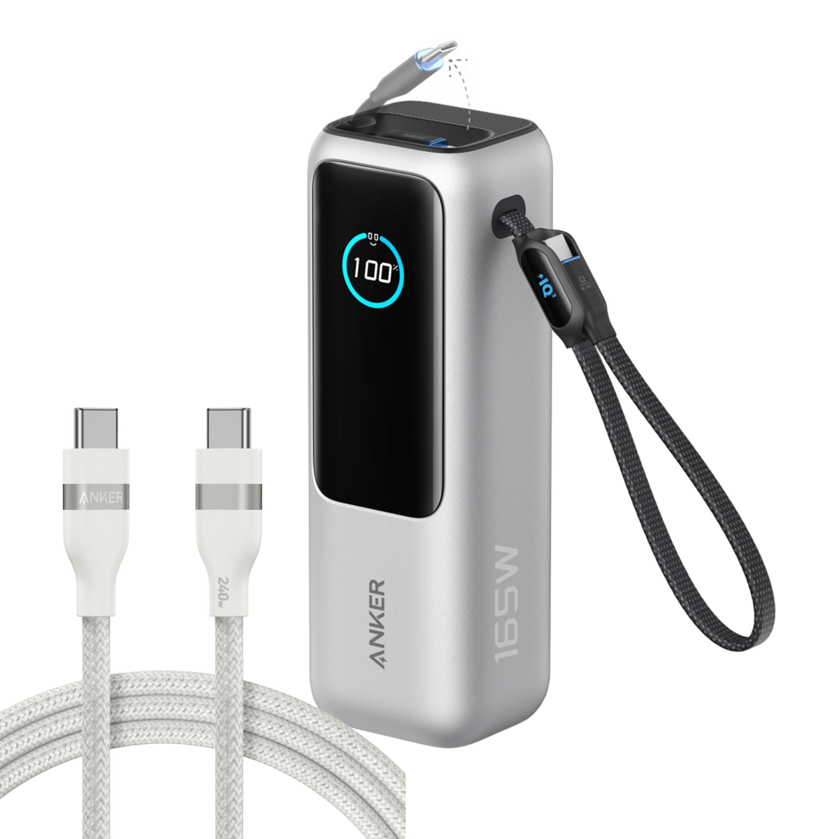 Anker Laptop Power Bank 25K, 165W with Built-In Cables | Laptops & Ride-Day Electronics