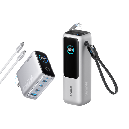 Anker Laptop Power Bank 25K, 165W with Built-In Cables | Laptops & Ride-Day Electronics