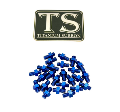 Titanium Foot Peg Grip Pins | Universal E-Moto Pegs (24 pcs)