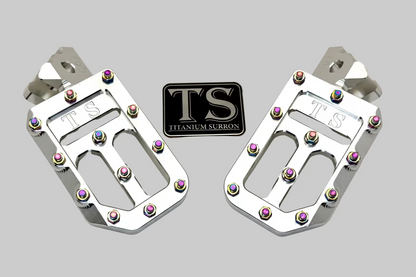 Titanium Surron Custom Foot Pegs | Surron-Style Light E-Moto