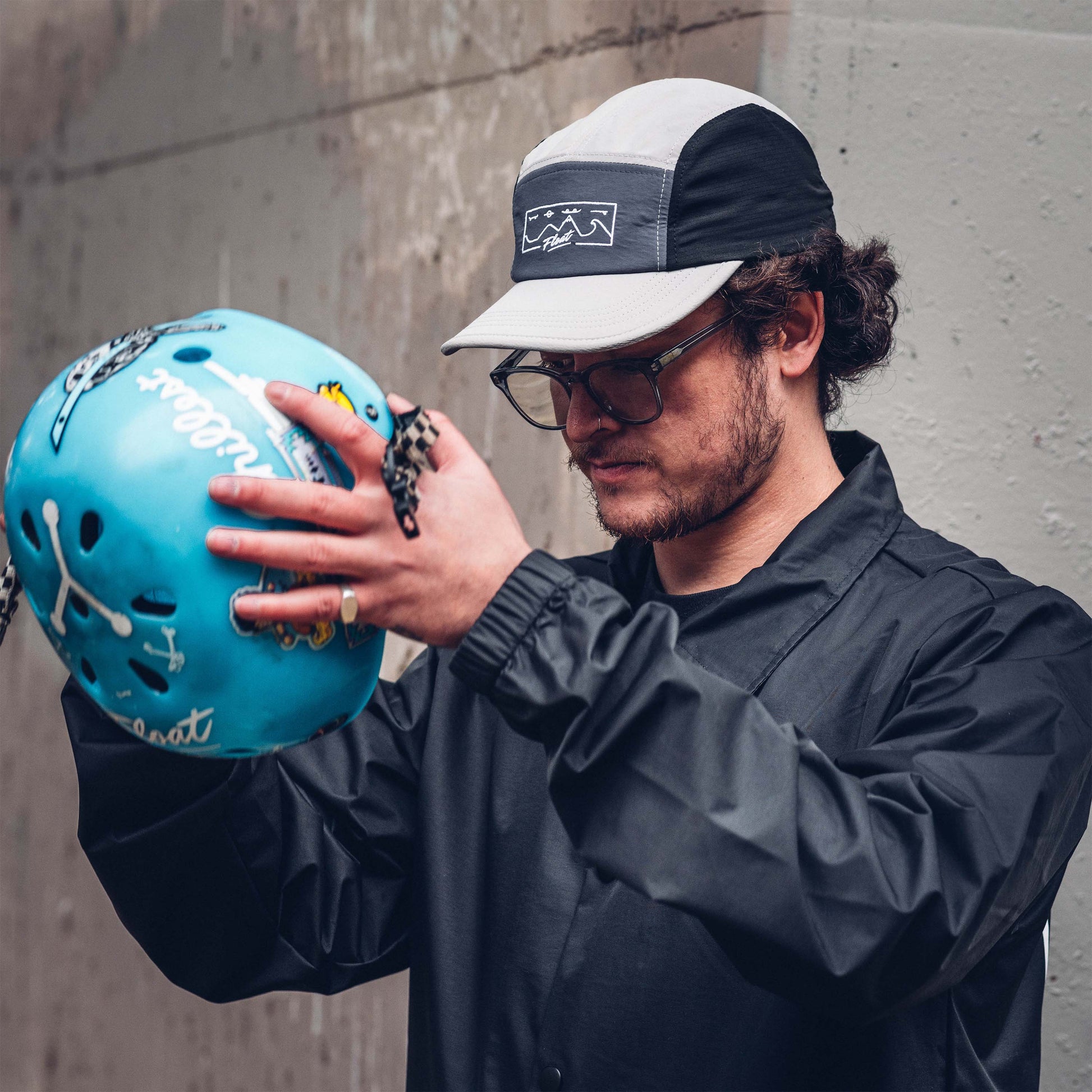 ball cap under bike helmet UHH (Under Helmet Hat)