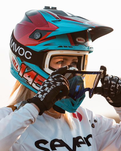 Inverse Infinity Goggles | Havoc Black, White and Rainbow | Off-Road and Motocross Riders