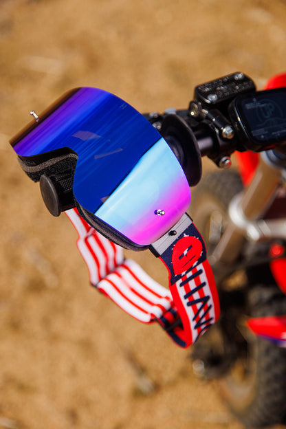 Youth USA Legacy Goggles | Havoc Blue and Black | Kids’ Off-Road and Motocross Riders